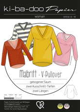 Pullover Maibritt Damen 32 - 48 Ki - ba - doo Papierschnittmuster - Stoffmeisterei