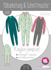 Raglan Jumsuit Damen 32 - 48 Ki - ba - doo Papierschnittmuster - Stoffmeisterei