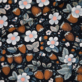 See you at six - Baumwoll Canvas Gabardine Twill - Strawberries - Stoffmeisterei