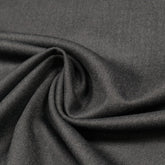 Stretch Woll - Flanell Anzugstoff Melange - anthrazit - Stoffmeisterei