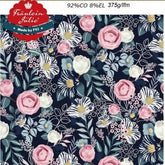 Sweatshirt Stretch - Baumwollsweat - Blütentraum dunkelblau - Fräulein von Julie - Stoffmeisterei