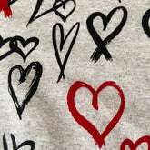 Sweatshirt Stretch Herzen Love is all around - grau - Fräulein von Julie - Stoffmeisterei