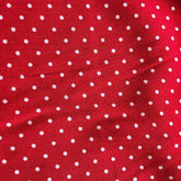 Viskosewebware - rot mit weißen punkten - Stoffmeisterei