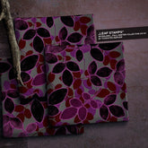 Viskosewebware Thorsten Berger - Woodland Leave Stamps - Swafing - schlamm - Stoffmeisterei