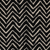 Viskosewebware - Zick Zack schwarz beige - Stoffmeisterei