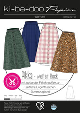 Weiter Rock Pikka Damen 32 - 58 Ki - ba - doo Papierschnittmuster - Stoffmeisterei