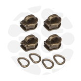 Zipper mit kleinem D Ring Snap On messing für 6,5 mm Raupe - Stoffmeisterei