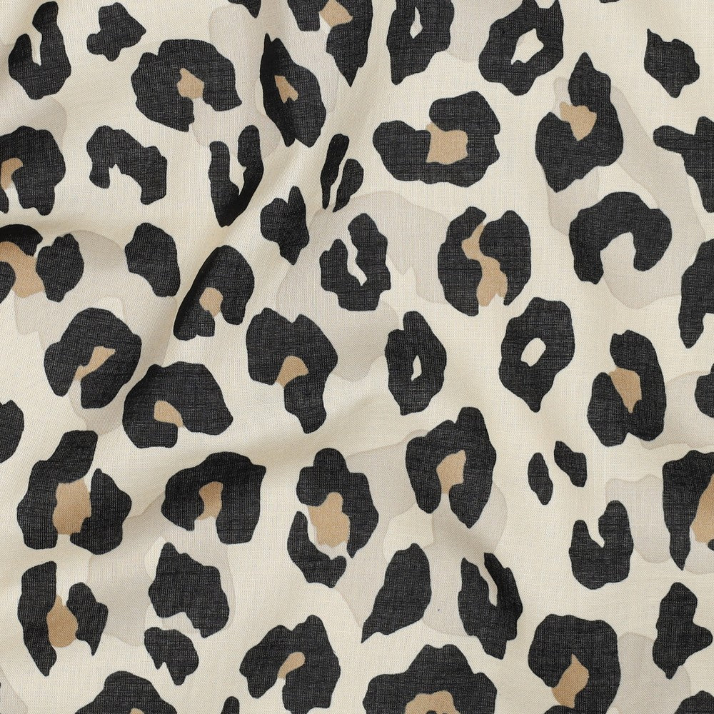 Baumwoll Voile Leo beige