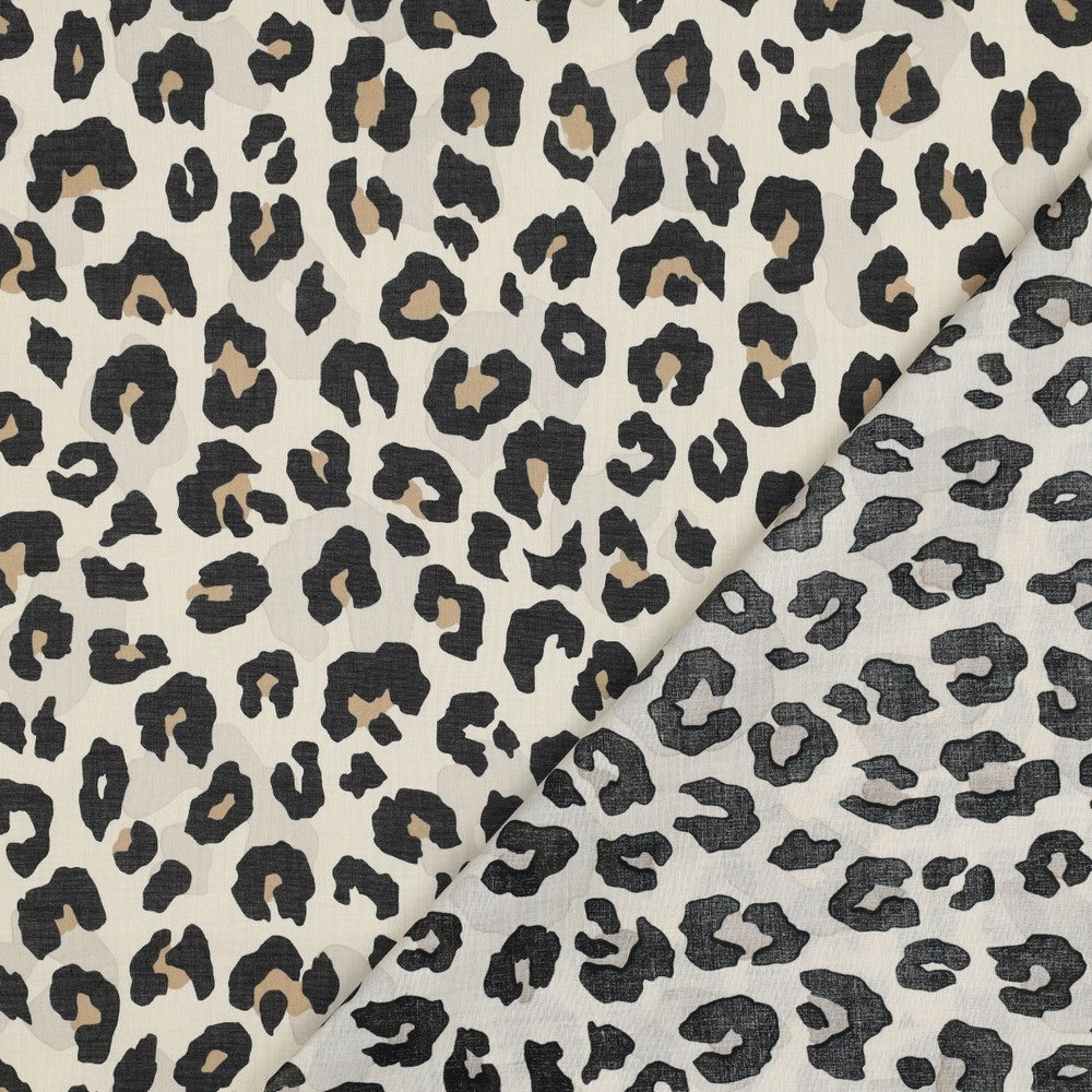 Baumwoll Voile Leo beige