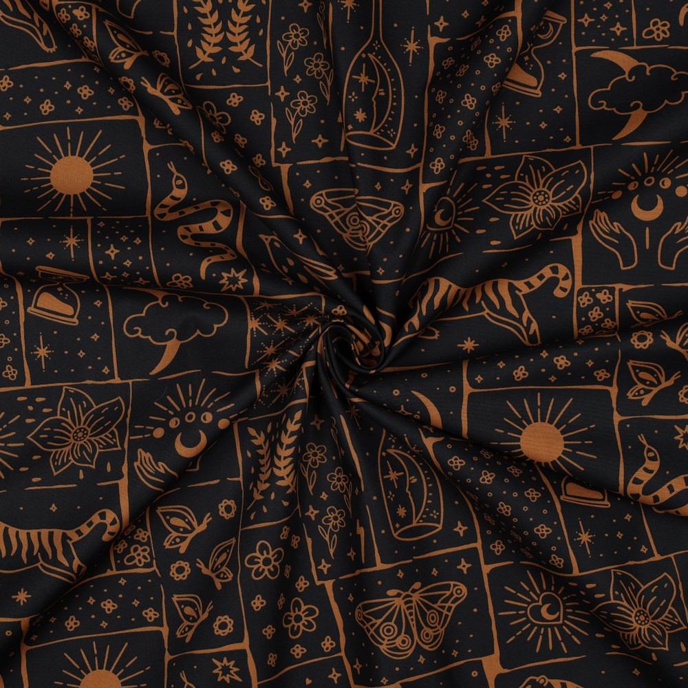 Baumwollwebware popeline Boho Mystery