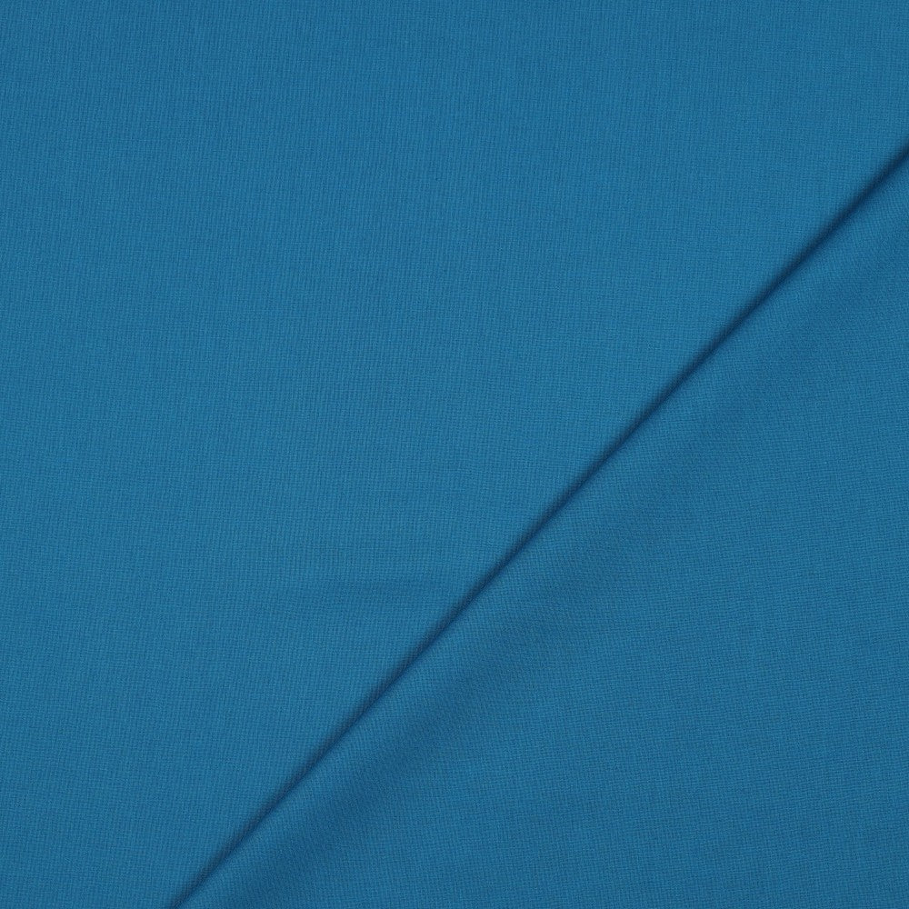 Baumwolle Popeline Stoff Uni Ocean  blau