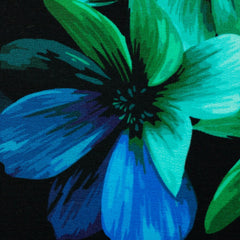 Sommersweat Swafing Blumen blau Volzel