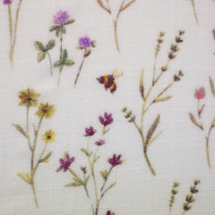 Musselin Slub Leinenstruktur Wild Meadow Swafing