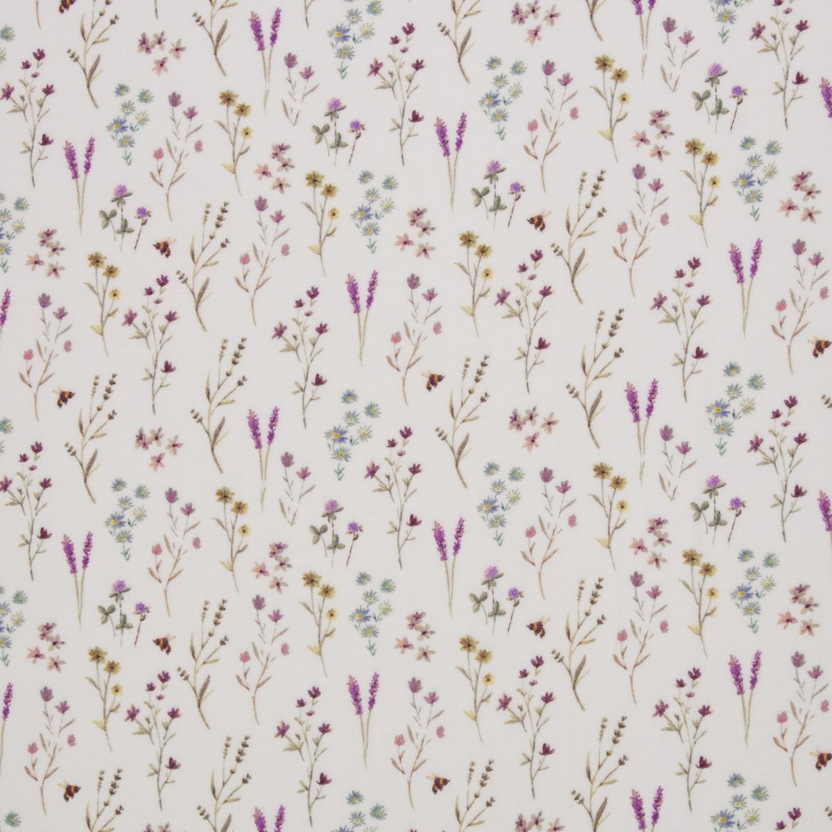 Musselin Slub Leinenstruktur Wild Meadow Swafing
