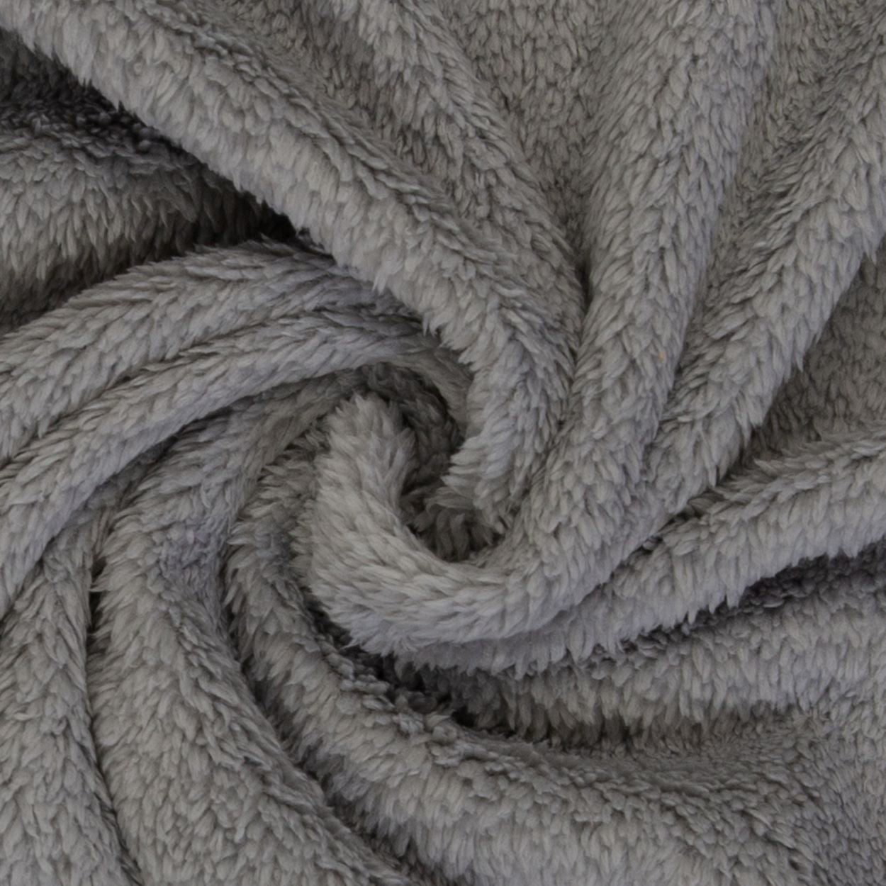 Doppelseitiger Plüsch Fleece Tamme Swafing grau