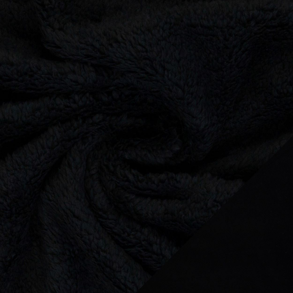 Doppelseitiger Plüsch Fleece Tamme Swafing schwarz