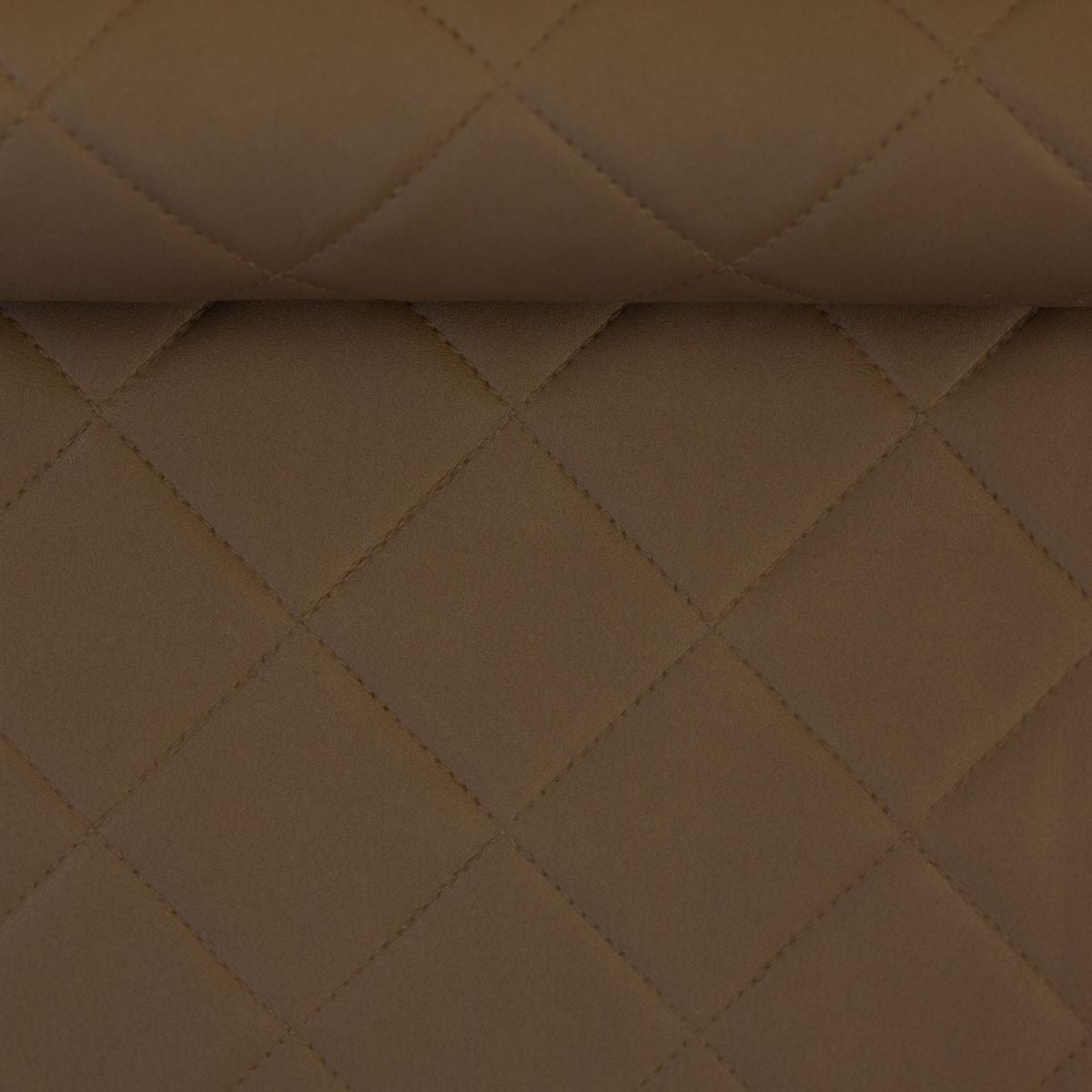 Kunstleder Debbie Rautensteppung schlamm beige