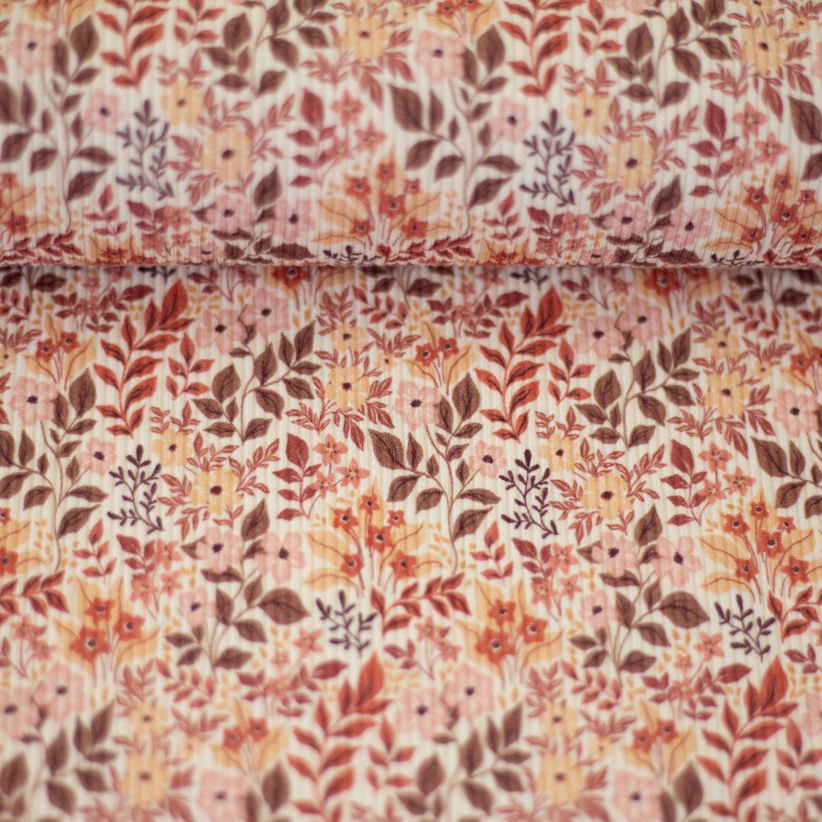 Rippjersey Mia Herbstblumen