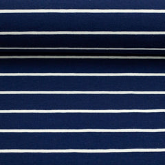 Baumwolljersey Isa Streifen blau weiß