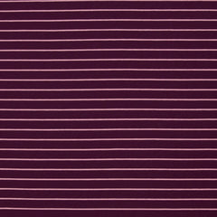Jersey Stoff Streifen Isa bordeaux mauve