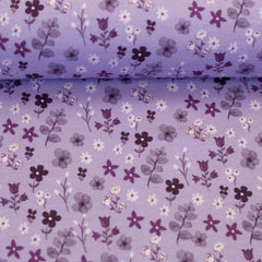 Baumwolljersey Winterbloom flieder