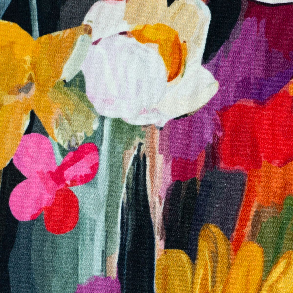 Viskosejersey mit bunten Blumen Swafing Sizilien - Stoffmeisterei