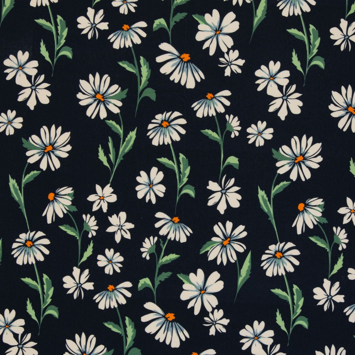 Viskosejersey Blumen auf schwarz Sizilien Swafing - Stoffmeisterei