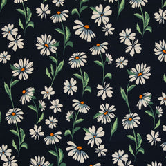 Viskosejersey Blumen auf schwarz Sizilien Swafing - Stoffmeisterei