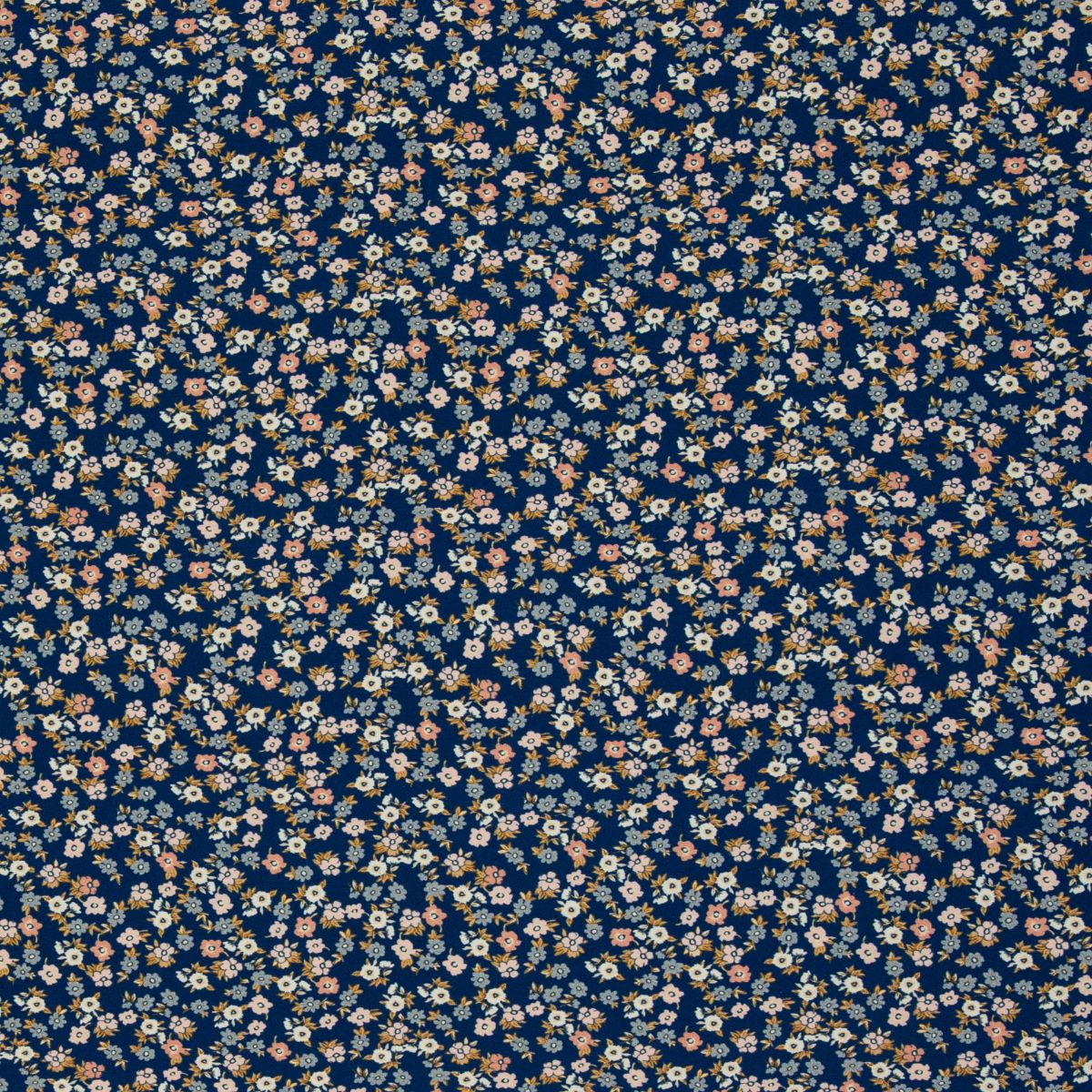 Baumwolljersey kleine Blumen blau Swafing Flowers and Wood