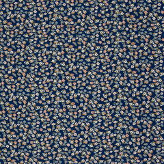 Baumwolljersey kleine Blumen blau Swafing Flowers and Wood
