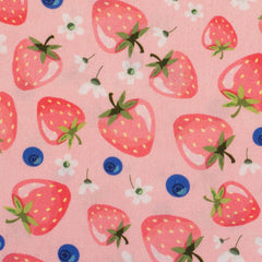 Baumwolle Fruits Erdbeeren rosa Swafing Früchte