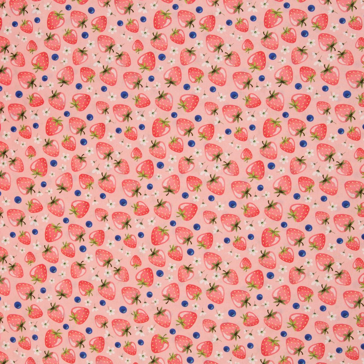 Baumwolle Fruits Erdbeeren rosa Swafing Früchte