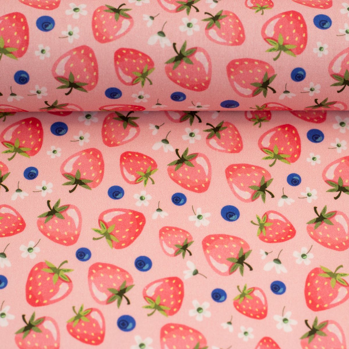 Baumwolle Fruits Erdbeeren rosa Swafing Früchte