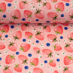 Baumwolle Fruits Erdbeeren rosa Swafing Früchte