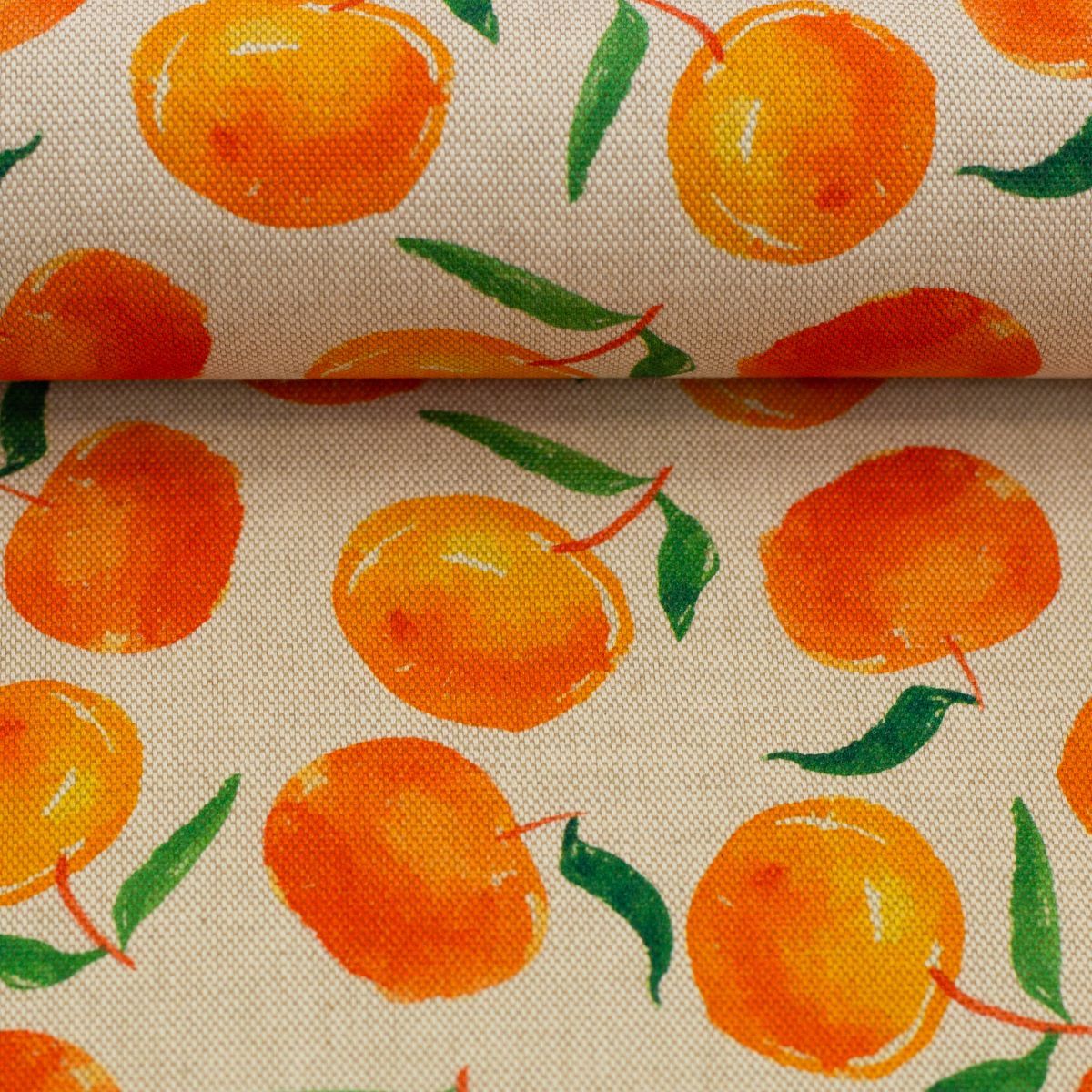 Canvas Dekostoff in Leinenoptik Swafing Ulli Orangen