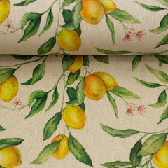 Dekostoff in Leinenoptik Canvas Zitronen Swafing Ulli