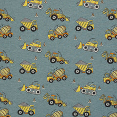 Sweat melange Baufahrzeuge Bagger salbei Nick Swafing