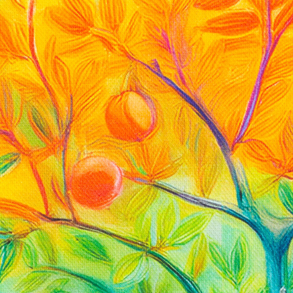 Canvas Dekostoff Bäume bunt Swafing