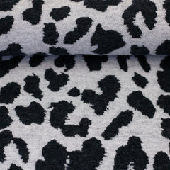 Jacquard Jersey Leo schwarz Naturweiß Emely Swafing