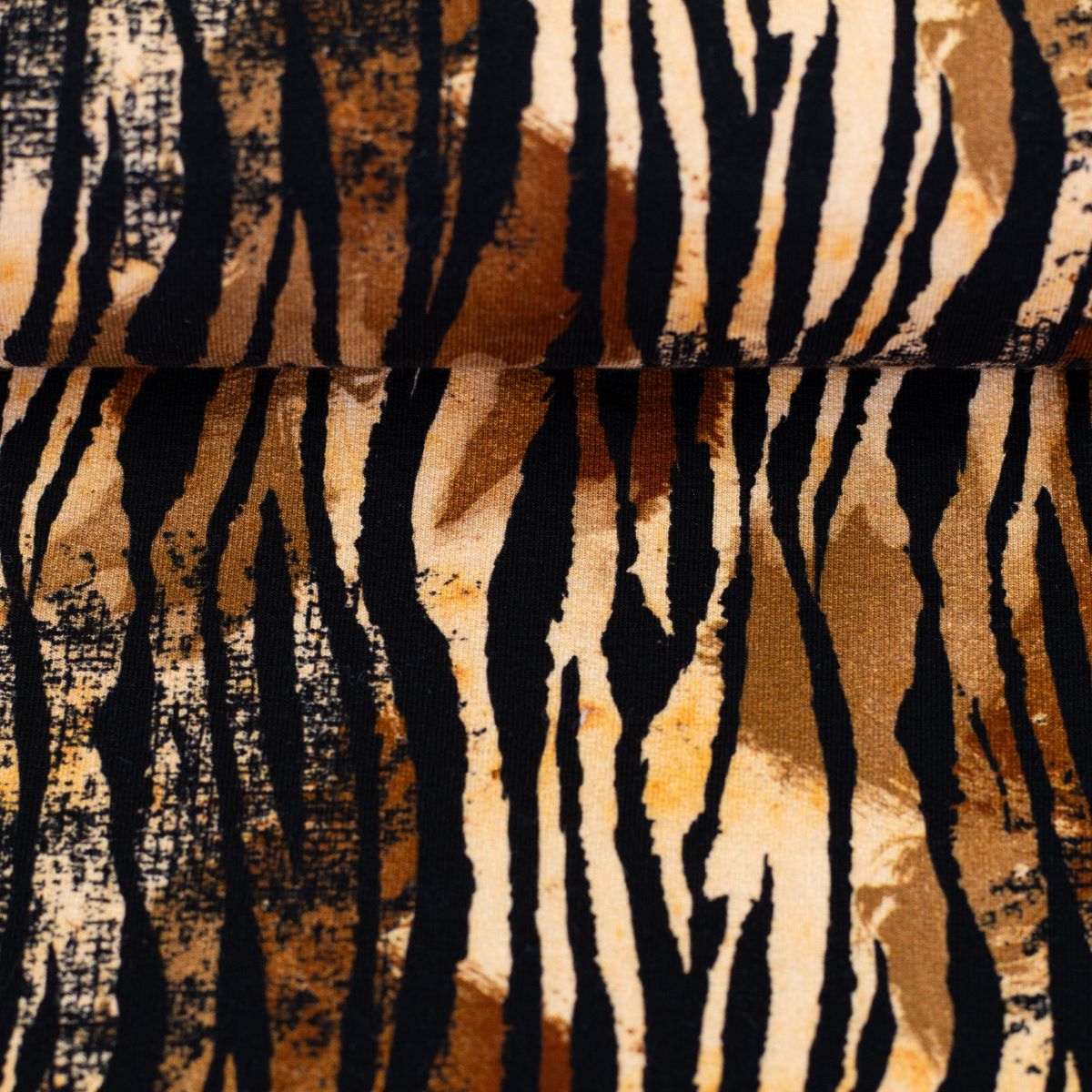 Baumwolljersey Animal Print Tiger braun Leska Swafing