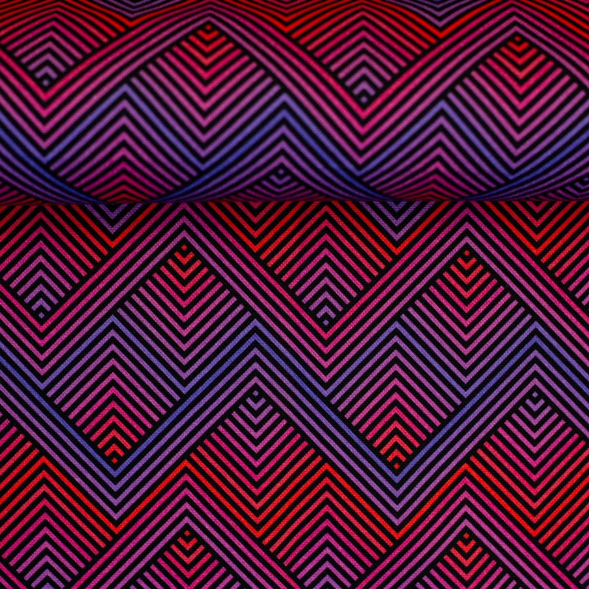 Canvas grafisches Muster Linien klein Pink - Abby Swafing