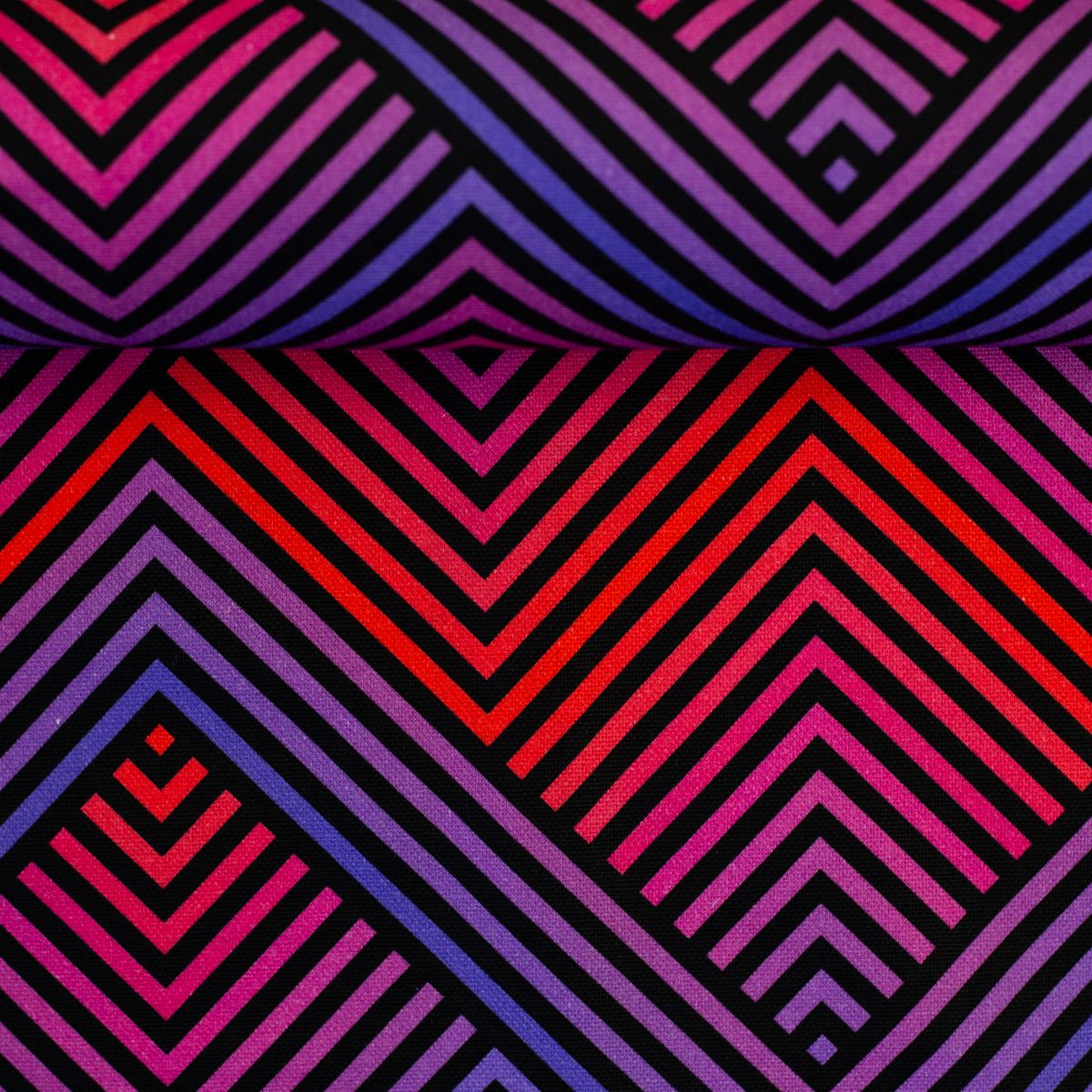 Canvas grafisches Muster Linien groß Pink - Abby Swafing