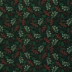 Sweat Holly Ilex Stechpalme Weihnachtsstoff Swafing