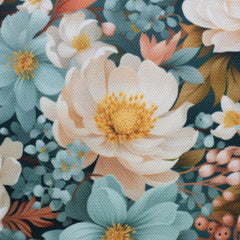 Oxford Stoff Flowing Bloom by Sarah Mariam Swafing - Blüten mint