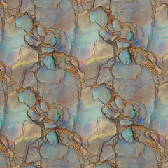 Oxford Stoff Flowing Bloom by Sarah Mariam Swafing - Liquid Marmor beige