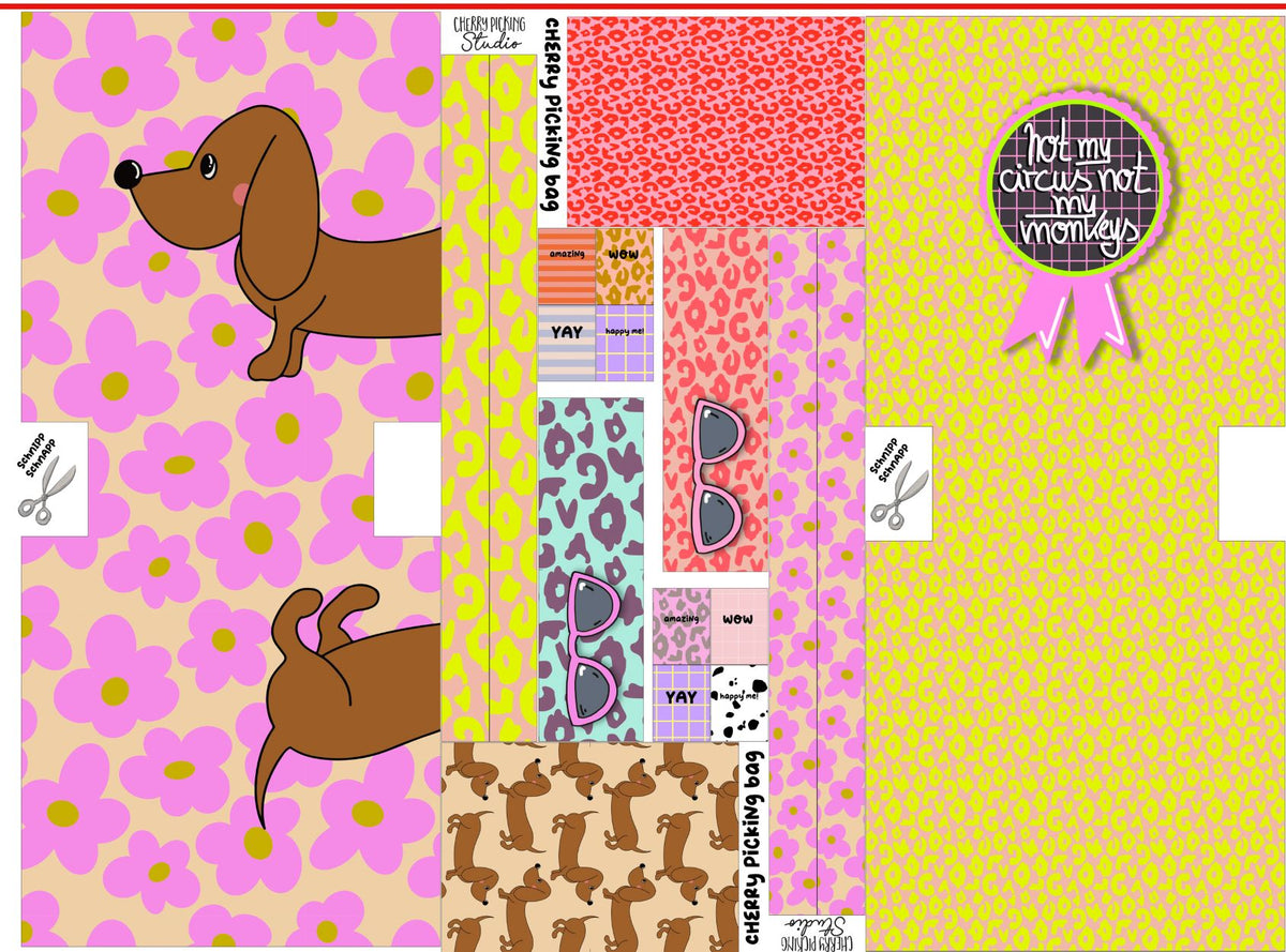 Taschenpanel Cherry Picking Bag Dackel