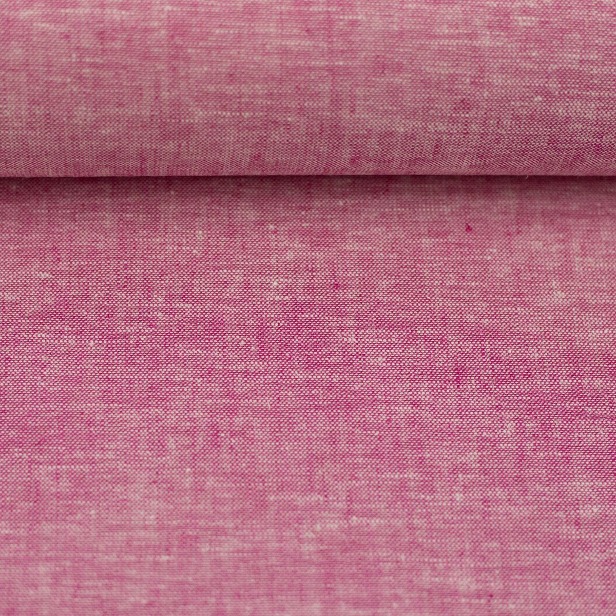 Leinen Baumwoll Mischgewebe Paul Swafing Streifen pink meliert