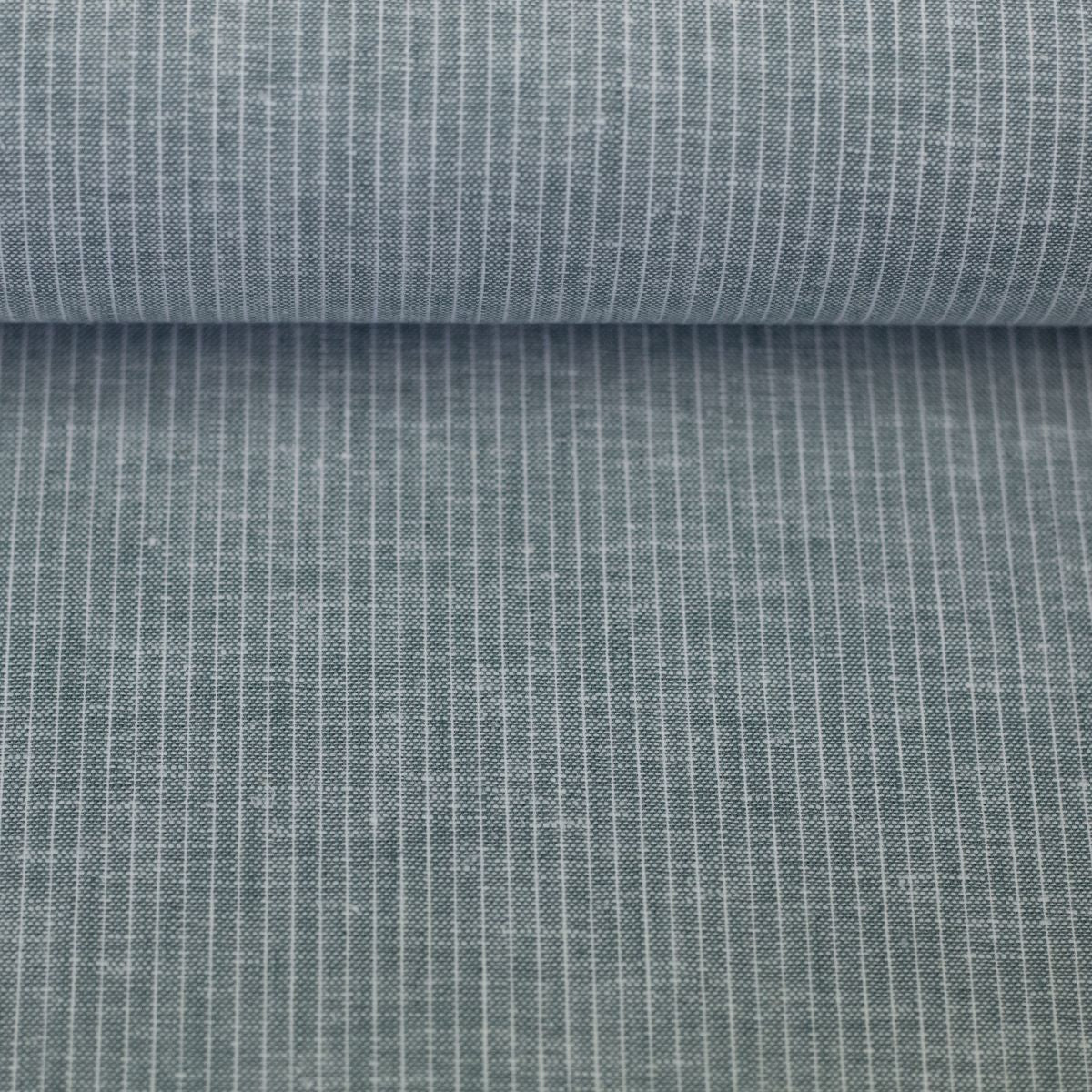 Leinen Baumwoll Mischgewebe Paul Swafing Streifen salbei meliert