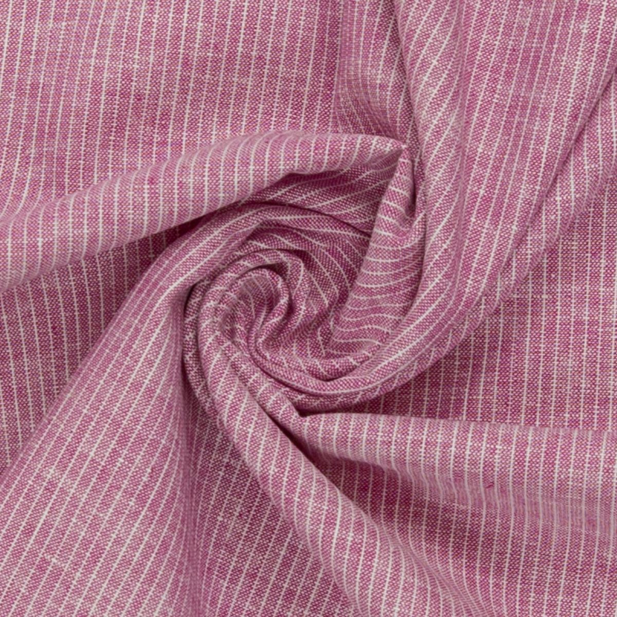 Leinen Baumwoll Mischgewebe Paul Swafing Streifen pink meliert