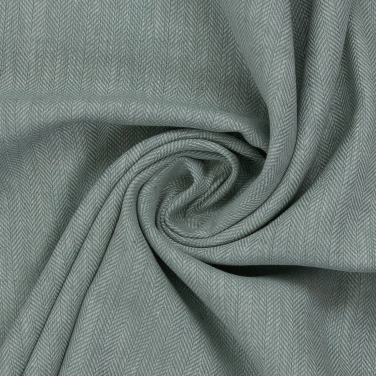 Leinen Baumwoll Mischgewebe Paul Swafing Fischgrät mint meliert